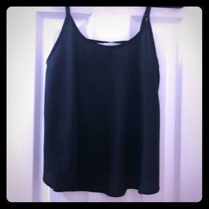 Black open cage back tank